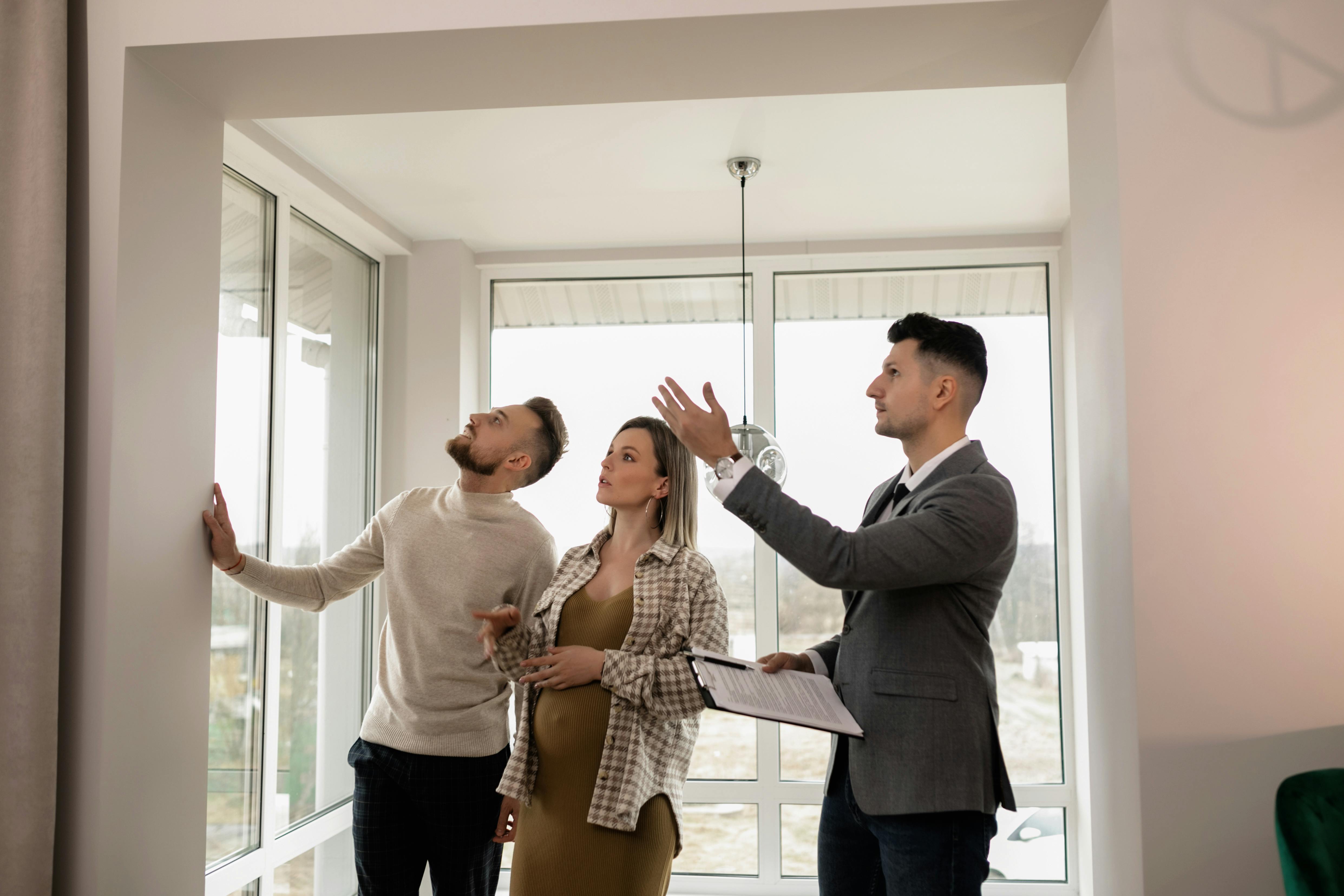 Real Estate Agent helping clients